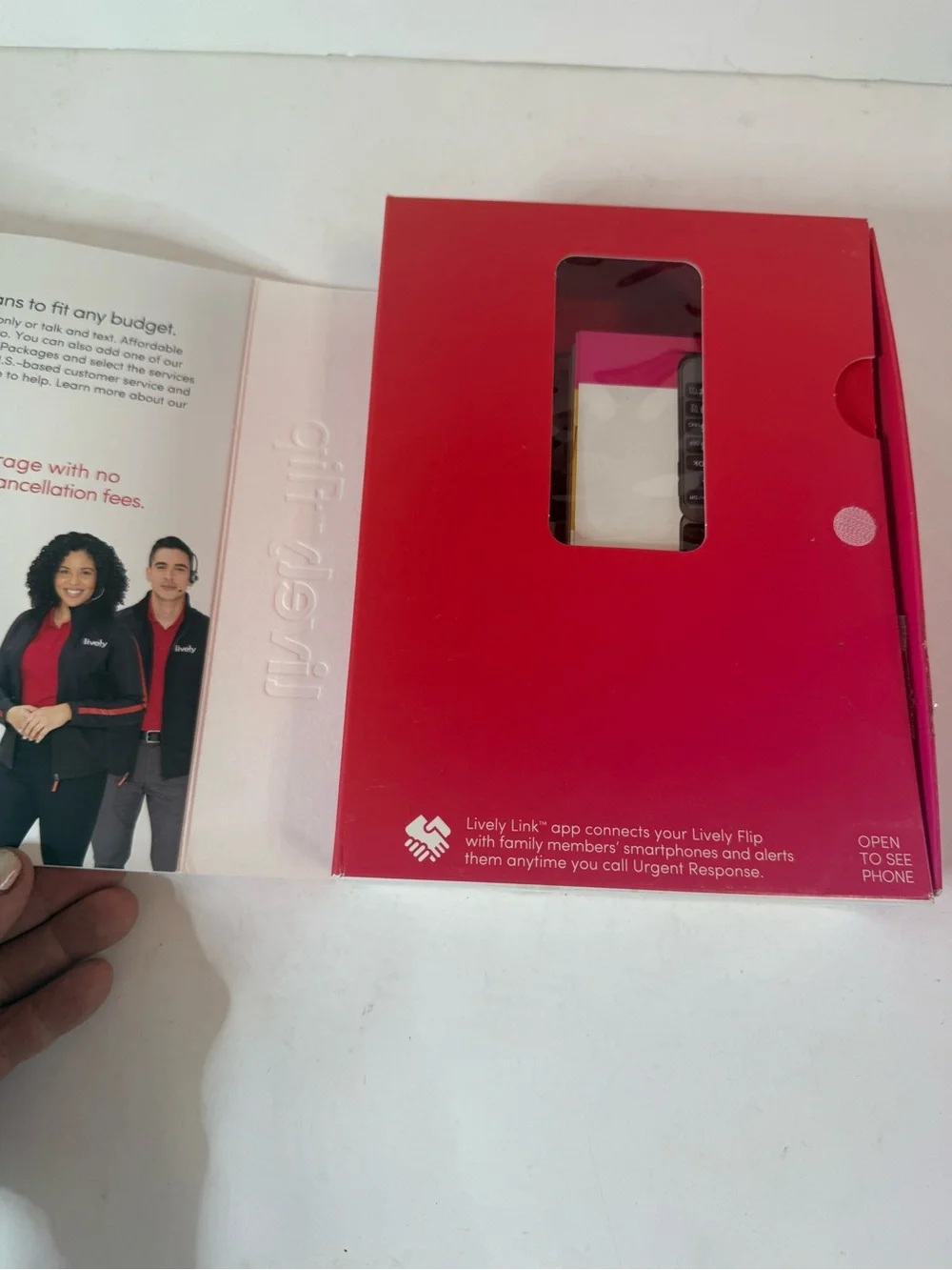 📱 Lively Flip Cell Phone in Red with Large Buttons📱